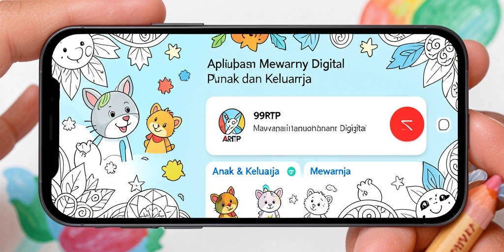 Screenshot aplikasi 99RTP menampilkan antarmuka Mewarnai Digital yang menarik.