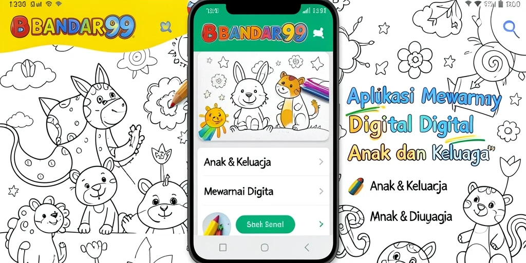 Tampilan antarmuka <strong>BANDAR99</strong> yang ramah anak saat mewarnai.