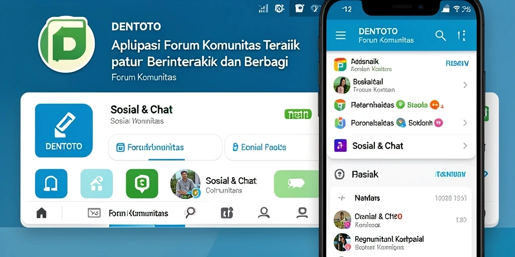 Antarmuka DENTOTO yang jelas dan menarik untuk Forum Komunitas.