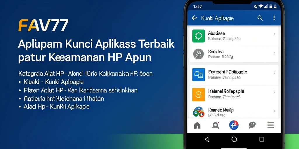 Tampilan antarmuka FAV77 yang menarik dan mudah digunakan untuk Kunci Aplikasi.