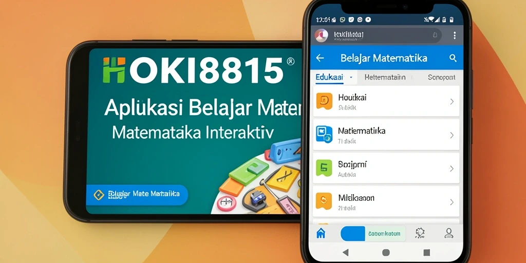 Antarmuka menarik HOKI8815 untuk belajar matematika.