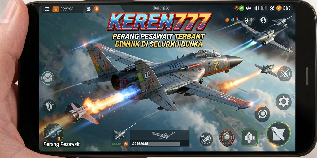Tampilan antarmuka KEREN777 yang menarik dan intuitif untuk game Perang Pesawat.