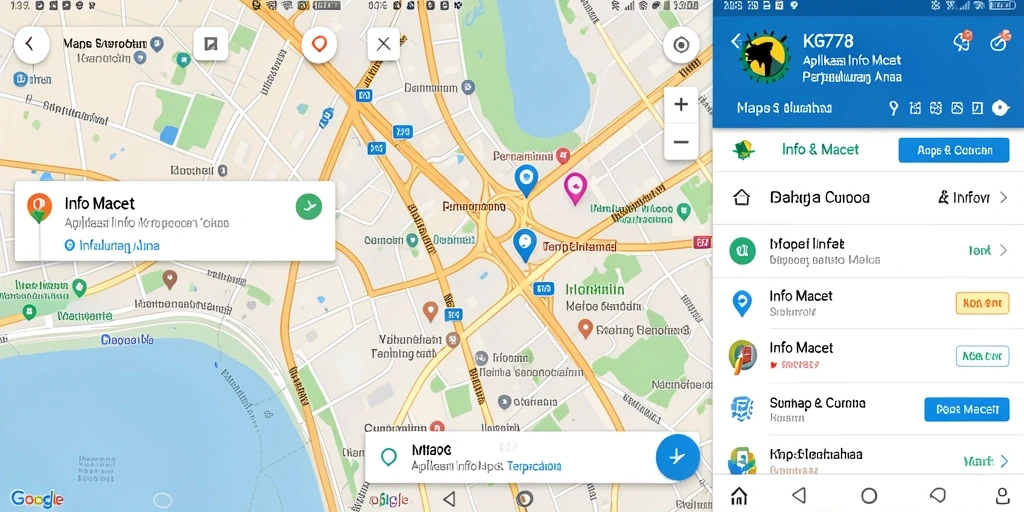 Screenshot aplikasi KG778 menunjukkan antarmuka dan fitur Info Macet.