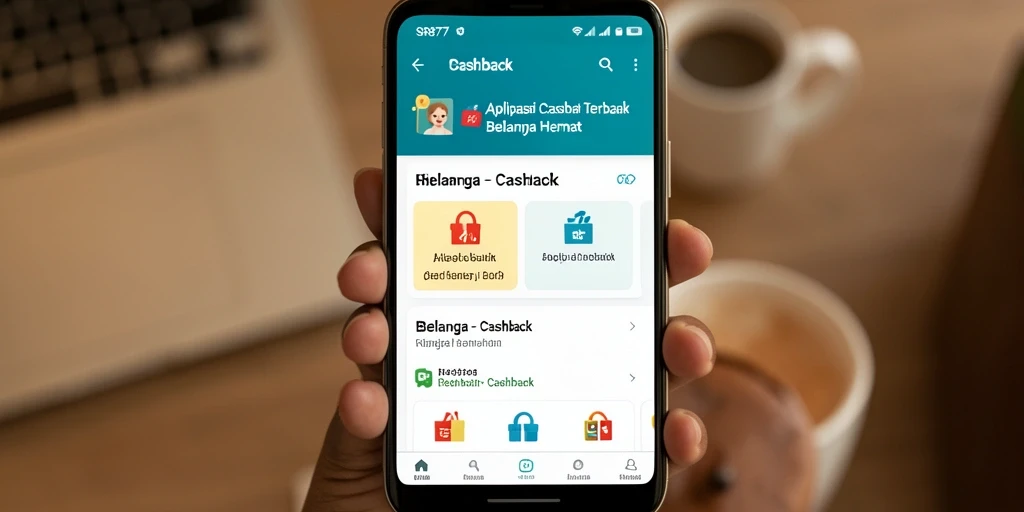 Tampilan antarmuka SR877 yang memudahkan pengguna untuk menemukan penawaran Cashback.