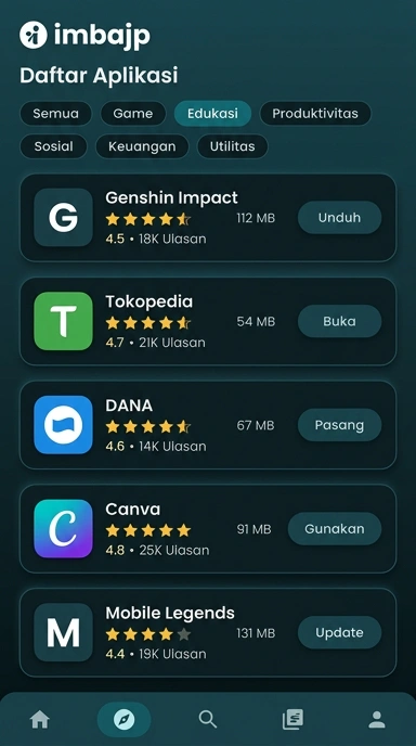 imbajp | Indeks Aplikasi Terpopuler & Uji Coba